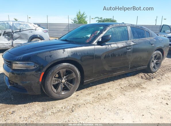 2C3CDXHG7HH559276 2017 DODGE CHARGER Black Առջևի ձախ երեք քառորդ տեսարան