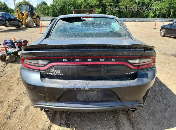 2C3CDXHG7KH677917 2019 DODGE CHARGER Синий Вид сзади