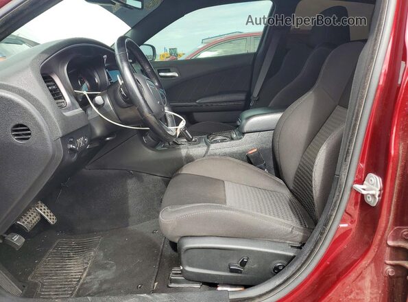 2C3CDXHG7KH737937 2019 DODGE CHARGER Красный Вид салона спереди