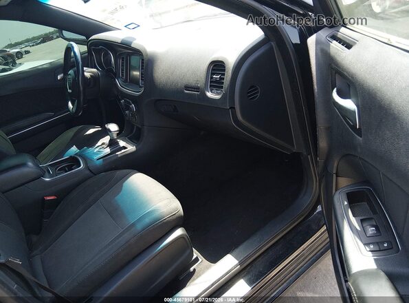 2C3CDXHG8GH166563 2016 DODGE CHARGER Black Widok wnętrza z przodu