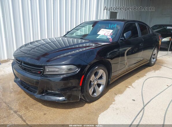 2C3CDXHG8GH166563 2016 DODGE CHARGER Black Przód lewy