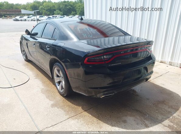 2C3CDXHG8GH166563 2016 DODGE CHARGER Black Tył lewy