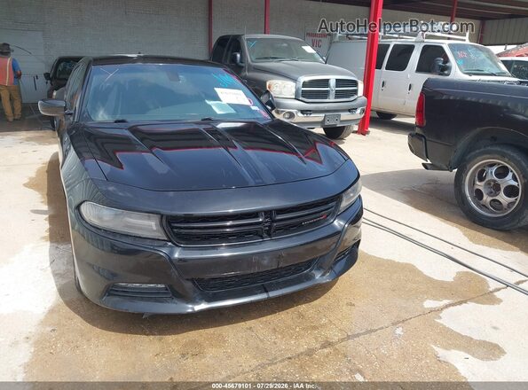 2C3CDXHG8GH166563 2016 DODGE CHARGER Black Widok z przodu
