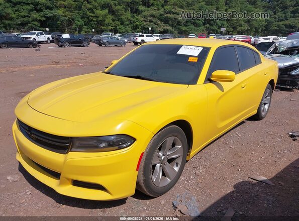 2C3CDXHG8HH528683 2017 DODGE CHARGER Yellow Vista tres cuartos delantera izquierda
