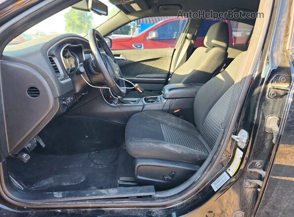 2C3CDXHG8HH579259 2017 DODGE CHARGER Black Front interior view