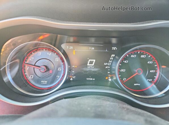 2C3CDXHG8HH579259 2017 DODGE CHARGER Black Instrument cluster view