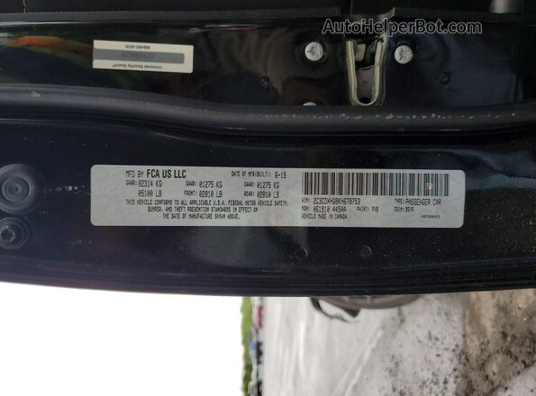 2C3CDXHG8KH678753 2019 DODGE CHARGER Black Vista del compartimento del motor
