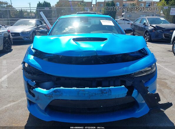 2C3CDXHG8PH560130 2023 DODGE CHARGER Blue Вид щитка приладів