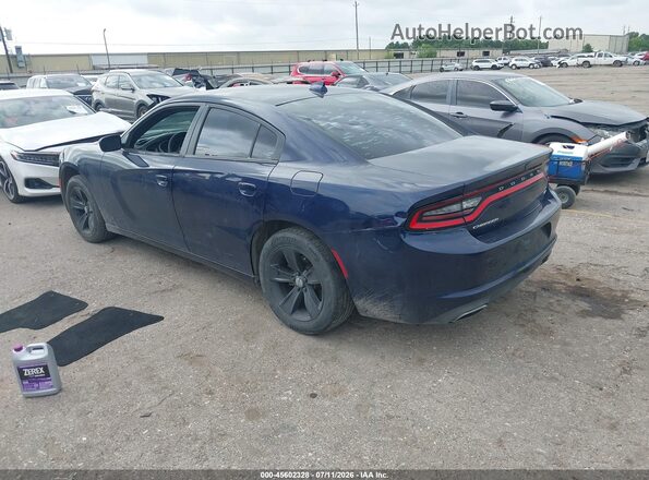 2C3CDXHG9GH297436 2016 DODGE CHARGER Blue Հետևի ձախ