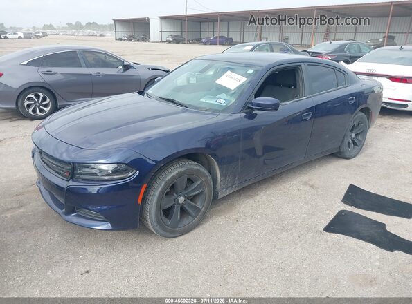 2C3CDXHG9GH297436 2016 DODGE CHARGER Blue Առջևի ձախ երեք քառորդ տեսարան