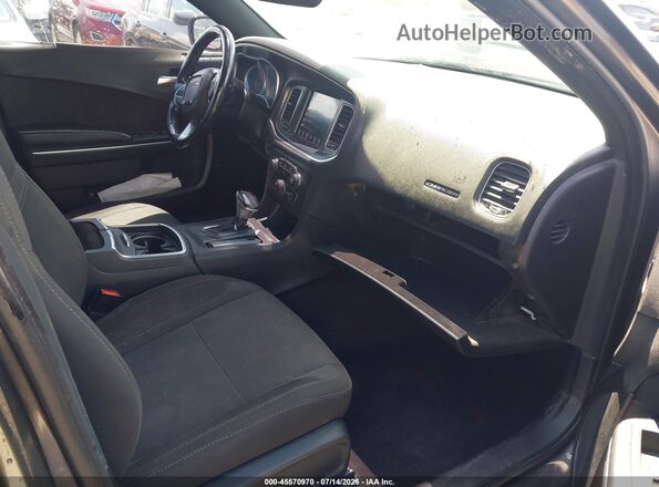 2C3CDXHG9HH523458 2017 DODGE CHARGER Black Вид салону спереду