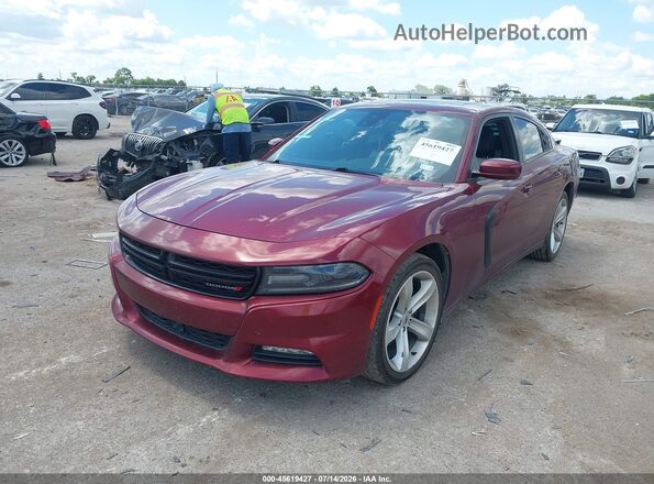 2C3CDXHG9JH217494 2018 DODGE CHARGER Red Առջևի ձախ երեք քառորդ տեսարան