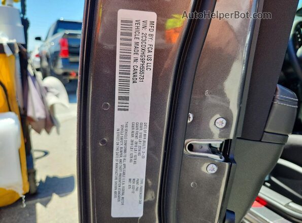 2C3CDXHG9PH555731 2023 DODGE CHARGER Gray Widok naklejki z numerem VIN