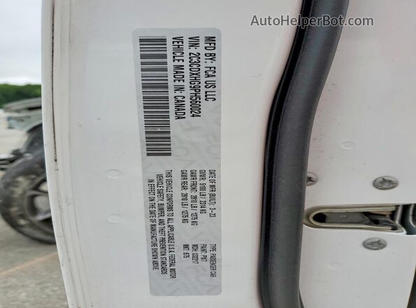 2C3CDXHG9PH560024 2023 DODGE CHARGER Белый Вид наклейки с VIN-кодом