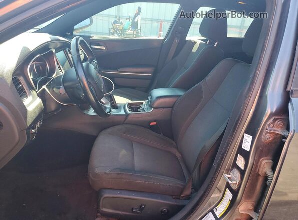 2C3CDXHGXGH125951 2016 DODGE CHARGER Gray Widok wnętrza z przodu