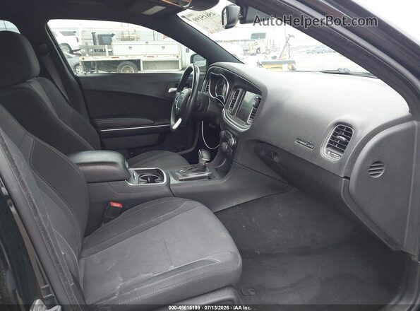 2C3CDXHGXGH149621 2016 DODGE CHARGER Black Widok wnętrza z przodu