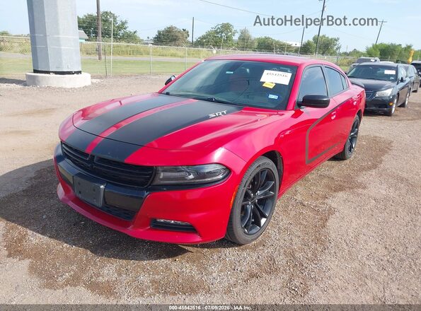 2C3CDXHGXGH179802 2016 DODGE CHARGER Red Առջևի ձախ երեք քառորդ տեսարան