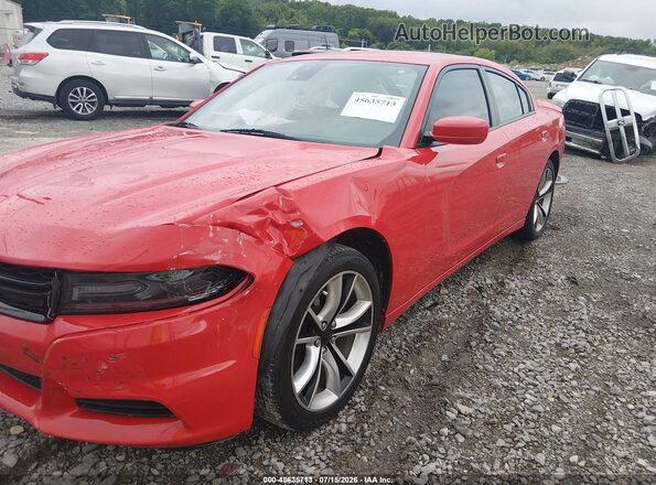 2C3CDXHGXGH228626 2016 DODGE CHARGER Red Առջևի ձախ երեք քառորդ տեսարան