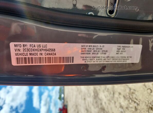 2C3CDXHGXPH642568 2023 DODGE CHARGER Gray Engine compartment view