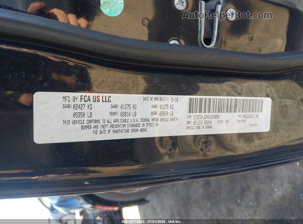 2C3CDXJG0GH259894 2016 DODGE CHARGER Черный Вид подкапотного пространства