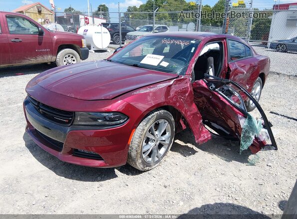 2C3CDXJG0PH683821 2023 DODGE CHARGER Red წინა მარცხენა ხედი სამი მეოთხედიდან