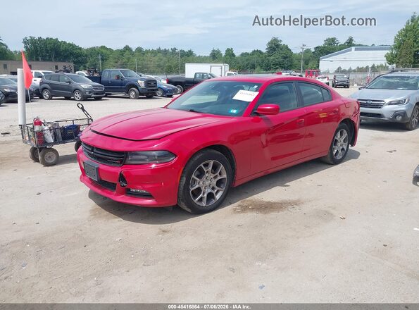 2C3CDXJG1GH229447 2016 DODGE CHARGER Red Առջևի ձախ երեք քառորդ տեսարան