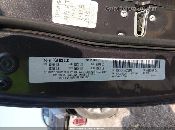 2C3CDXJG3GH273076 2016 DODGE CHARGER Gray Engine compartment view