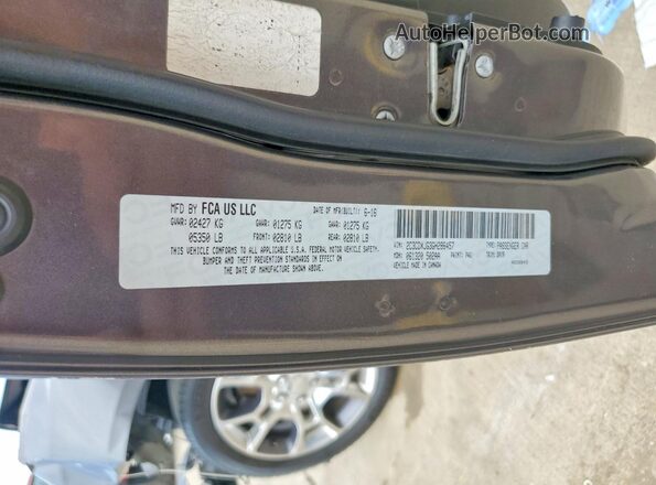 2C3CDXJG3GH286457 2016 DODGE CHARGER Gray Widok naklejki z numerem VIN