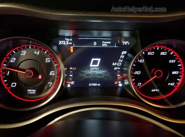 2C3CDXJG3HH612484 2017 DODGE CHARGER Maroon Instrument cluster view