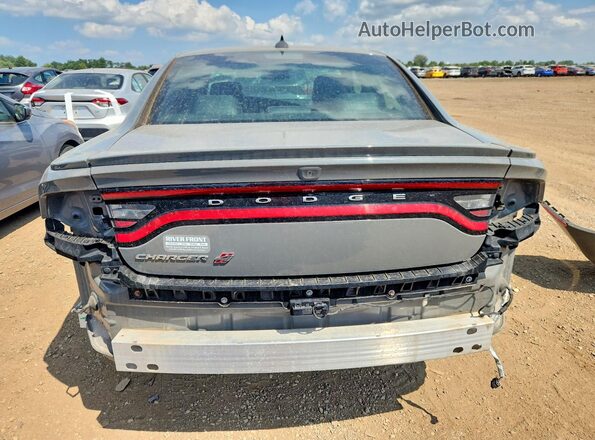 2C3CDXJG3JH159182 2018 DODGE CHARGER Gray Rear view