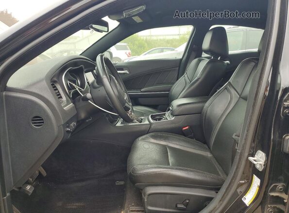 2C3CDXJG3JH263705 2018 DODGE CHARGER Black Widok wnętrza z przodu