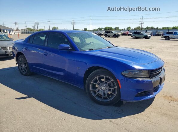 2C3CDXJG3JH292573 2018 DODGE CHARGER Blue Delantero derecho