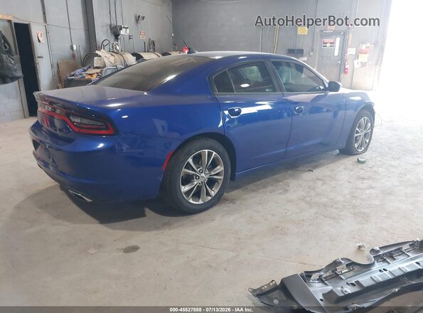 2C3CDXJG3MH553916 2021 DODGE CHARGER Синий Задняя правая четверть