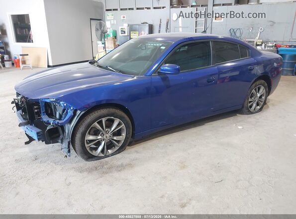 2C3CDXJG3MH553916 2021 DODGE CHARGER Синий Передняя левая четверть