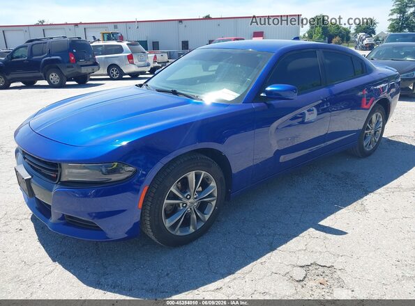 2C3CDXJG4LH220350 2020 DODGE CHARGER Blue Передня ліва чверть