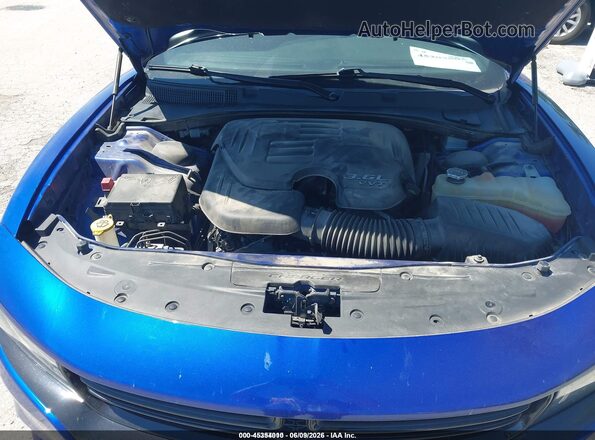 2C3CDXJG4LH220350 2020 DODGE CHARGER Blue Вид ззаду