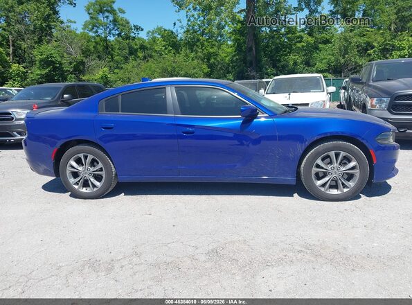 2C3CDXJG4LH220350 2020 DODGE CHARGER Blue Вид задньої частини салону