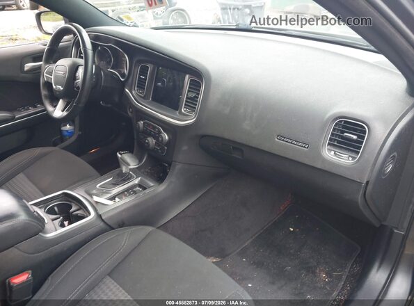 2C3CDXJG5JH144151 2018 DODGE CHARGER Gray Widok wnętrza z przodu