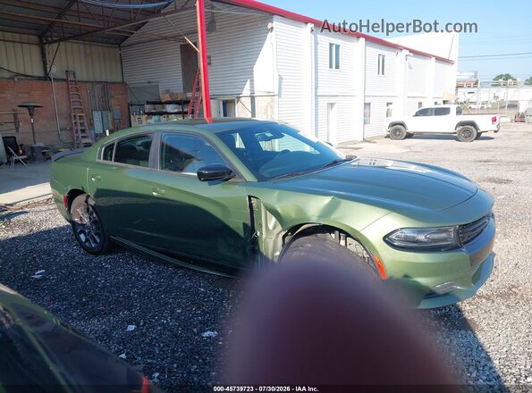 2C3CDXJG5JH330787 2018 DODGE CHARGER Green Widok wnętrza z tyłu