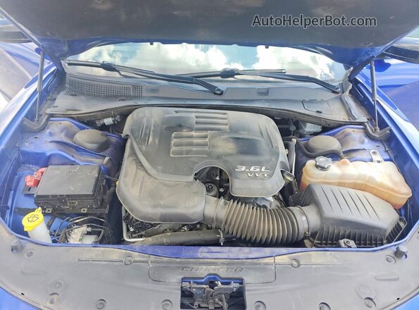 2C3CDXJG5MH609192 2021 DODGE CHARGER Blue Rear interior view
