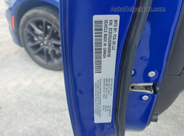 2C3CDXJG5MH609192 2021 DODGE CHARGER Blue Engine compartment view