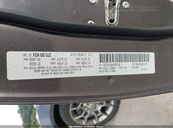 2C3CDXJG6HH590528 2017 DODGE CHARGER Gray Շարժիչի բաժամունքի տեսք