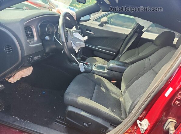 2C3CDXJG6KH533334 2019 DODGE CHARGER Красный Вид салона спереди