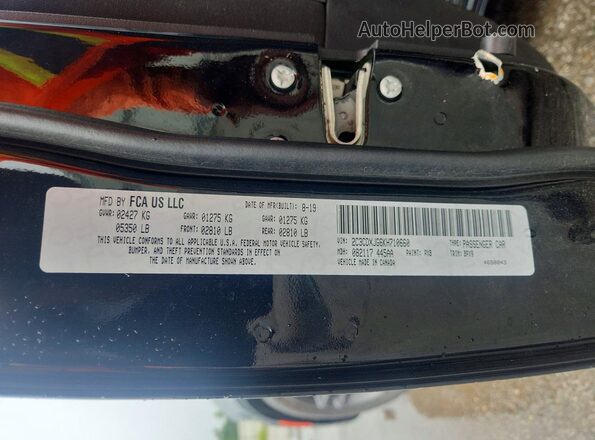 2C3CDXJG6KH710660 2019 DODGE CHARGER Black VIN sticker view