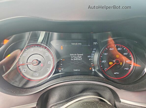 2C3CDXJG6KH710660 2019 DODGE CHARGER Black Instrument cluster view