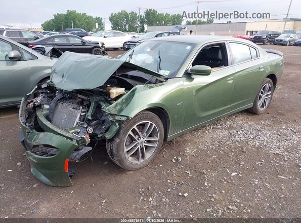 2C3CDXJG8JH262405 2018 DODGE CHARGER Зеленый Передняя левая четверть