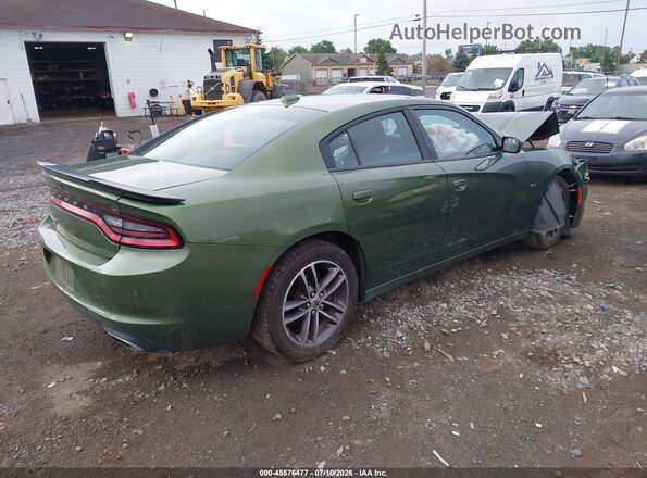 2C3CDXJG8JH262405 2018 DODGE CHARGER Зеленый Задняя правая четверть