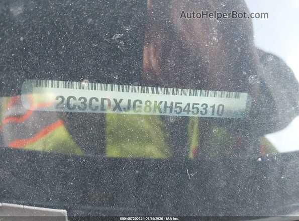 2C3CDXJG8KH545310 2019 DODGE CHARGER Gray Вид підкапотного простору
