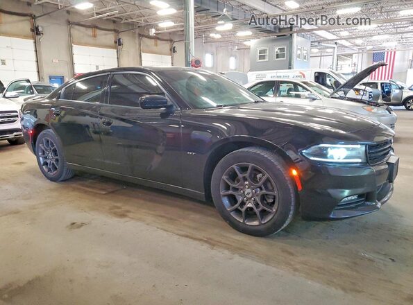 2C3CDXJG9JH235665 2018 DODGE CHARGER Черный Передняя правая четверть