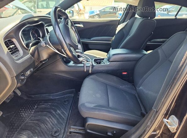 2C3CDXJGXJH285054 2018 DODGE CHARGER Black Widok wnętrza z przodu